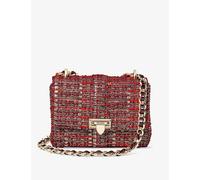 Aspinal of London Cardilred Lottie Metallic-tweed Leather Shoulder Bag 14x19x9cm