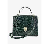Aspinal Of London Womens Aspinal Of London Mayfair Large Croc-Embossed Leather Top-Handle Bag Evergreen