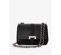 Aspinal of London Womens Black Lottie Grained-leather Shoulder Bag