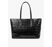 Aspinal of London Womens Black Regent Croc-embossed Leather Tote Bag 29x45x15cm