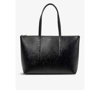 Aspinal of London Womens Black Regent Logo-embossed Leather Tote Bag 29x45x15cm