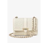 Aspinal of London Womens Ivory Lottie Slot-weave Leather Crossbody Bag