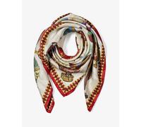 Aspinal of London Womens Red Hot Air Balloon Graphic-print Silk Scarf 90x90cm