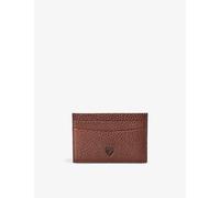 Aspinal of London Womens Tobacco Logo-embellished Leather Card Holder