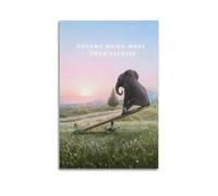 Aspiration Canvas Wall Art Dreams Weigh Heavier Than Excuses Animal-Inspired Motivational Poster Entrepreneur Quotes Painting for Home Office Decor20x30inch(50x75cm)