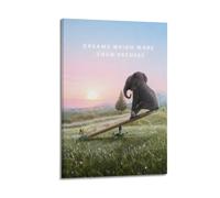Aspiration Canvas Wall Art Dreams Weigh Heavier Than Excuses Animal-Inspired Motivational Poster Entrepreneur Quotes Painting for Home Office Decor20x30inch(50x75cm)