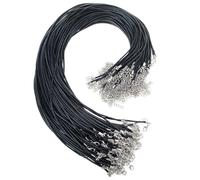 Aspire 100 Pcs Waxed Necklace Cord with Clasp Necklace String for Jewellery Making