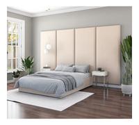Aspire Furniture Aspire 90Cm X 210Cm Large Upholstered Headboard Wall Panel, Kimiyo Linen Beige, Cream