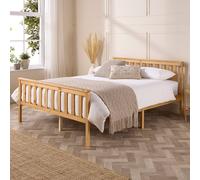 Aspire Atlantic Bed Frame In Natural Wood Colour Natural Double