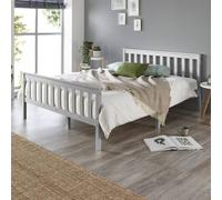 Aspire Atlantic Bed Frame With Bonnell Mattress, Grey Colour Grey Single