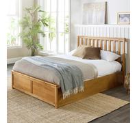 Aspire Atlantic Single End Lift Ottoman Bed - Light Wood