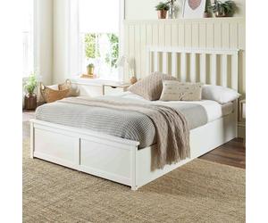 Aspire Atlantic Single End Lift Ottoman Bed - White