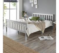 Aspire Atlantic Wood Bed Frame In Grey, Size Single