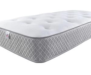 Aspire Beds Quad Comfort Eco Fillings & AC Aspire-Cool Touch Crystal Ortho Luxury Quilted Sleep Surface Hybrid Bonnell Sprung Premium Mattress, Grey Border, 5ft King Size (5ft x 6ft6)