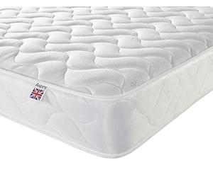 Aspire Beds Stratus White 3 Sleep Comfort Layers & AC Aspire-Cool Touch Sleep Surface Hybrid Bonnell 500 Sprung & Memory Foam Premium Economy Mattress, 4ft Small Double (4ft x 6ft3)