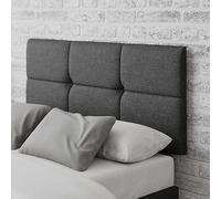 Aspire Caine Saxon Twill Fabric Headboard Charcoal