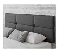 Aspire Caine Saxon Twill Fabric Headboard Charcoal