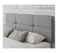 Aspire Caine Saxon Twill Fabric Headboard Grey