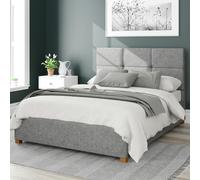 Aspire Caine Twill Superking Ottoman Bedframe - Grey