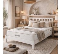 Aspire Classic 1000 Pocket Cashmere Wool Mattress, Medium Comfort Pocket Spring Mattress With Natural Fibre Layers