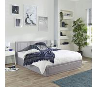 Aspire Cotswold Double Ottoman Bed with Mattress - Grey