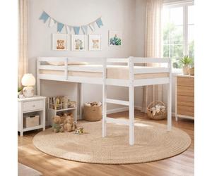 Aspire Cove Midsleeper Wooden Children's Bed Frame With Memory Foam Mattress