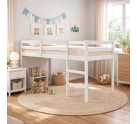 Aspire Cove Midsleeper Wooden Children's Bed Frame With Memory Foam Mattress
