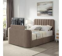 Aspire Cresta Curved Chenille Tv Bed With Ottoman Storage