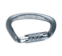 Aspire Custom Locking Carabiner Heavy Duty 3-Inch, Engraving Gray Twistlock Carabiners 12KN (2699 Lbs) for Hammocks