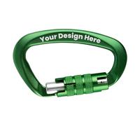 Aspire Custom Locking Carabiner Heavy Duty 3-Inch, Engraving Green Twistlock Carabiners 12KN (2699 Lbs) for Hammocks