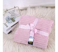 Aspire Decor Chunky Rib Throw Fleece Blanket Fluffy Sofa Bed Warm Throws Soft 150 x 200cm All season Blankets (Chunky Ribbed Blush)