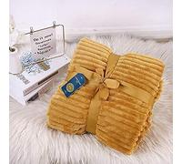 Aspire Decor Chunky Rib Throw Fleece Blanket Fluffy Sofa Bed Warm Throws Soft 150 x 200cm All season Blankets (Chunky Ribbed Mustard)