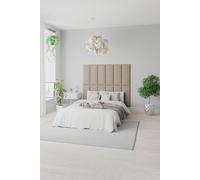 Aspire Easymount Wall Mounted Upholstered Panels Modular Diy Headboard In Mirazzi Velvet Fabric Black (pack Of 8)