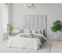 Aspire EasyMount Wall Mounted Upholstered Panels, Pack of 8 Silver