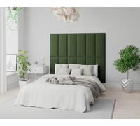 Aspire EasyMount Forest Green Plush Velvet Upholstered Wall Mounted Headboard Panels 2 Pack - Aspire Beds - Wilko