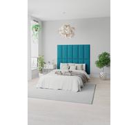 Aspire Easymount Wall Mounted Upholstered Panels Modular Diy Headboard In Plush Velvet Fabric Ochre (pack Of 4)