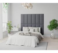 Aspire Easymount 8x Wall Mounted DIY Headboard Panels Velvet, Grey