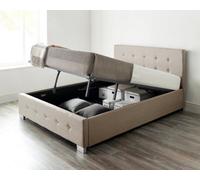 Aspire End Lift Ottoman Storage Bed Small Double, Beige Linen