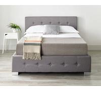 Aspire Super King Grey Linen End Lift Ottoman Storage Bed - Aspire Beds - Wilko