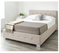 Aspire Fabric Small Double End Lift Ottoman Bed - Beige