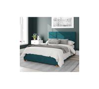 Aspire Garland Upholstered Ottoman Storage Bed, Plush Velvet Fabric in Emerald | Size: Single Aspire Emerald Single