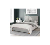 Garland Upholstered Ottoman Storage Bed, Plush Velvet Fabric Aspire Light Grey King
