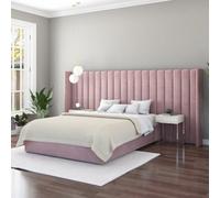 Aspire Furniture Aspire Grandeur Headboard In Plush Blush, Pink