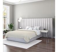 Aspire Grandeur Headboard in Plush Navy in Light Grey Aspire Light Grey