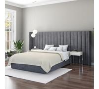Aspire Grandeur Headboard in Plush Navy in Grey Aspire Grey