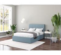 Aspire Grant Double Ottoman Bed Frame - Vintage Blue