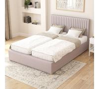 Aspire Grant Electric Adjustable Bed Upholstered With Pocket Sprung Mattress Uk Made, Eire Linen Grey, Size Superking