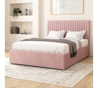 Grant Electric Adjustable Bed Upholstered in Plush Velvet Fabric with Pocket Sprung Mattress UK Made Aspire Light Pink Single