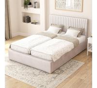 Grant Electric Adjustable Bed Upholstered in Plush Velvet Fabric with Pocket Sprung Mattress UK Made Aspire Light Grey King