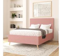 Aspire Grant Small Double Ottoman Bed Frame - Blush Pink